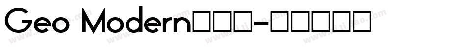Geo Modern生成器字体转换